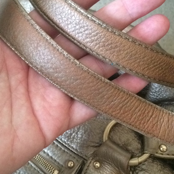 Michael Kors Metallic Gold Leather Purse - Picture 7 of 8